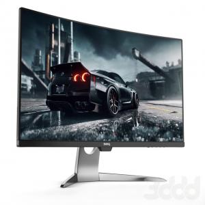 液晶曲面电视3d模型「免费下载」