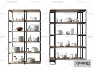 现代餐具置物架3d模型「免费下载」