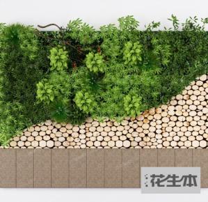 现代绿植墙3d模型「免费下载」