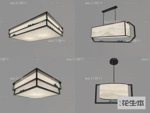 现代吸顶灯3d模型「免费下载」