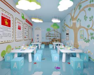 现代幼儿园教室免费3d模型下载