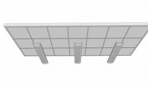 现代格栅天花吊顶su模型「免费下载」