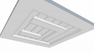 后现代格栅天花吊顶su模型「免费下载」