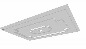 现代格栅天花吊顶su模型「免费下载」
