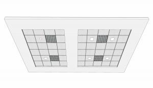 后现代格栅天花吊顶su模型「免费下载」