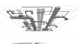 现代空调管道设施su模型「免费下载」